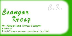 csongor kresz business card